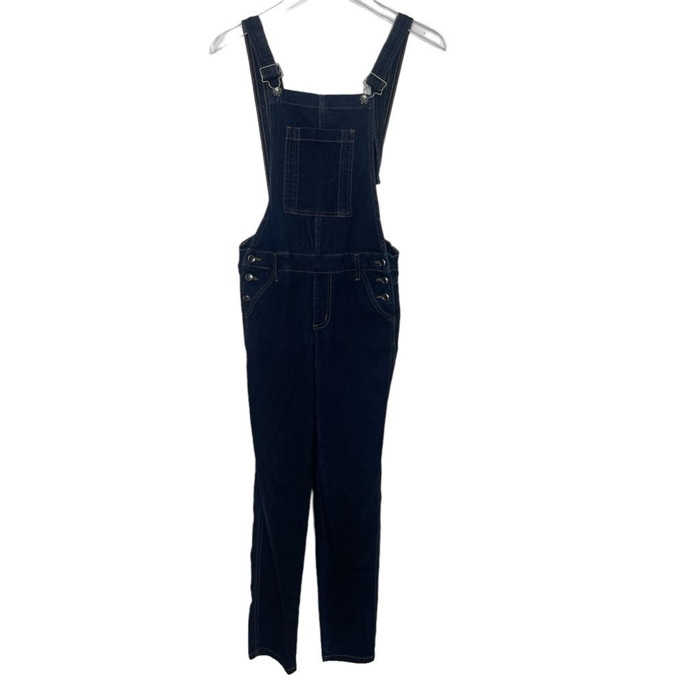KanCun Dark Denim Overall Jeans Size XS Front Side and Back Pockets Skinny
